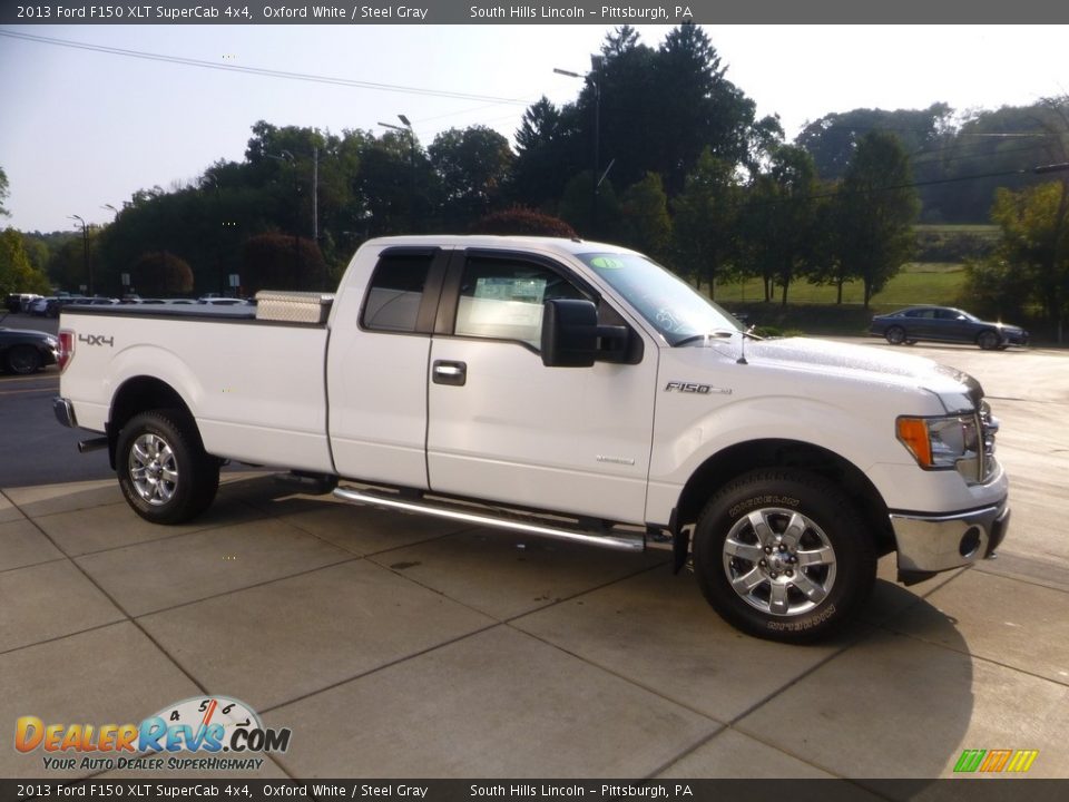 2013 Ford F150 XLT SuperCab 4x4 Oxford White / Steel Gray Photo #6