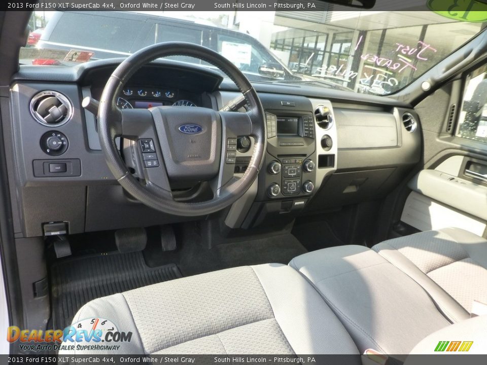 2013 Ford F150 XLT SuperCab 4x4 Oxford White / Steel Gray Photo #17
