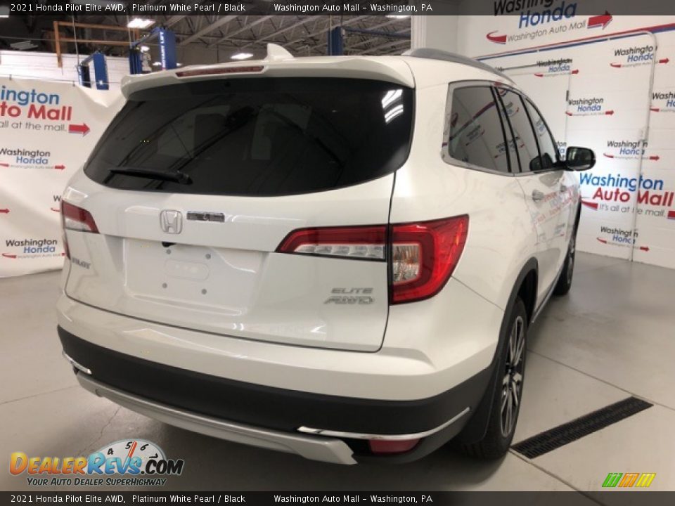2021 Honda Pilot Elite AWD Platinum White Pearl / Black Photo #3