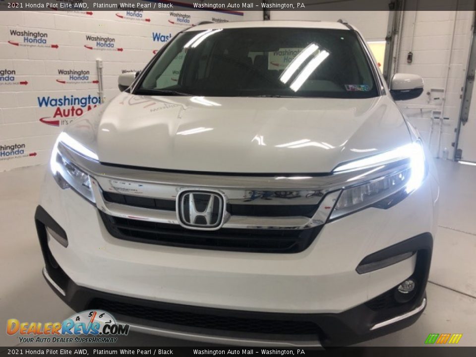 2021 Honda Pilot Elite AWD Platinum White Pearl / Black Photo #4