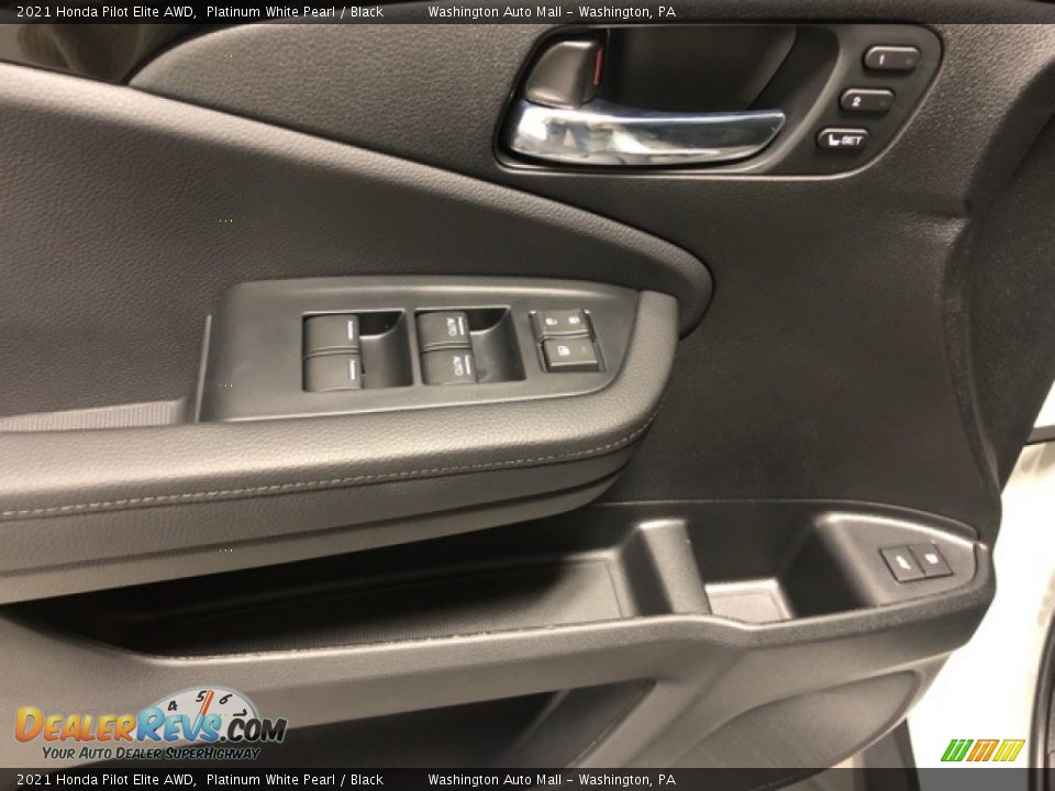 2021 Honda Pilot Elite AWD Platinum White Pearl / Black Photo #10
