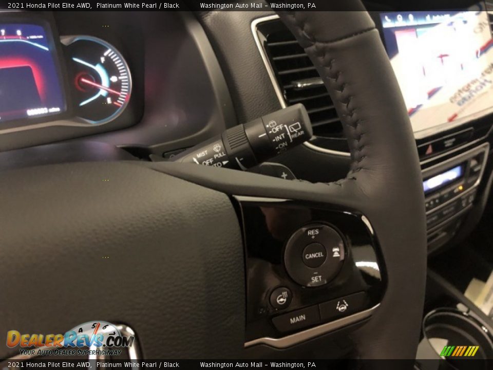 2021 Honda Pilot Elite AWD Platinum White Pearl / Black Photo #16