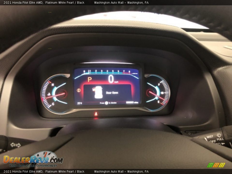 2021 Honda Pilot Elite AWD Platinum White Pearl / Black Photo #17