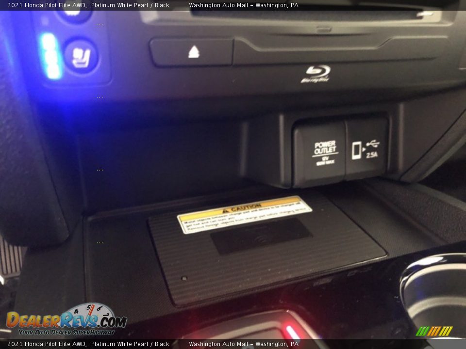 2021 Honda Pilot Elite AWD Platinum White Pearl / Black Photo #19
