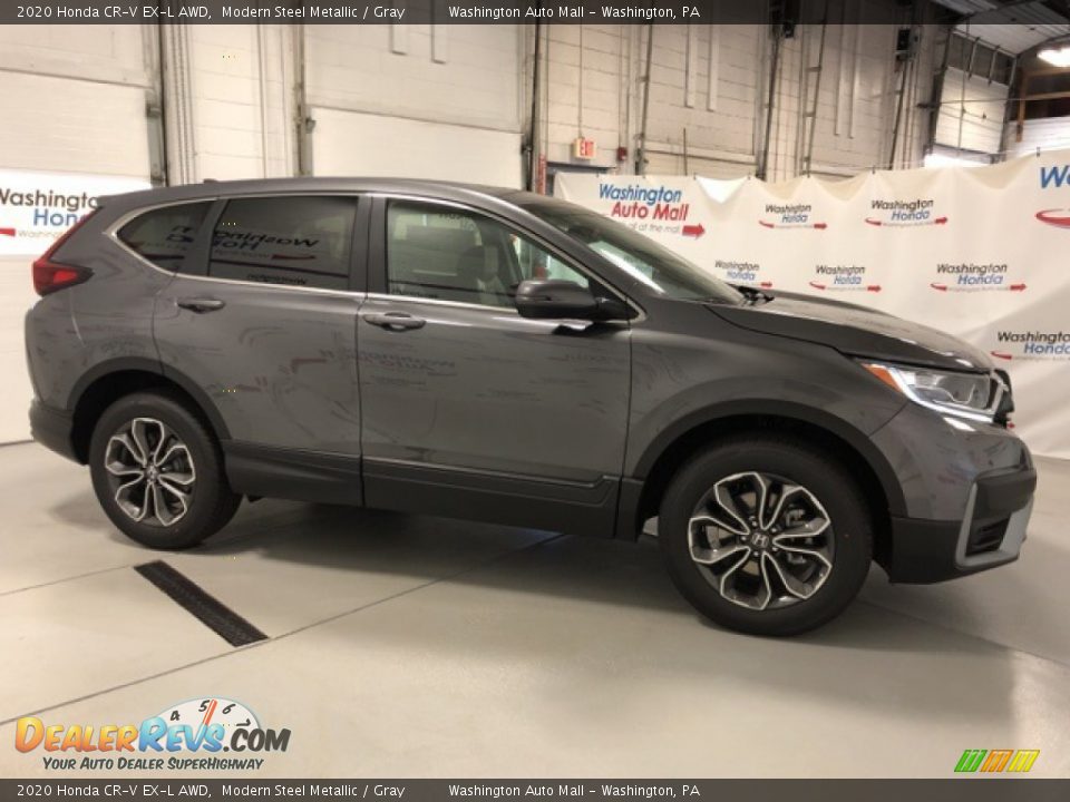 2020 Honda CR-V EX-L AWD Modern Steel Metallic / Gray Photo #4