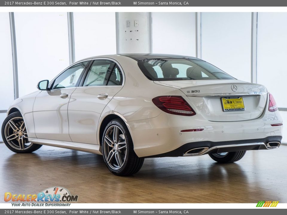 2017 Mercedes-Benz E 300 Sedan Polar White / Nut Brown/Black Photo #3