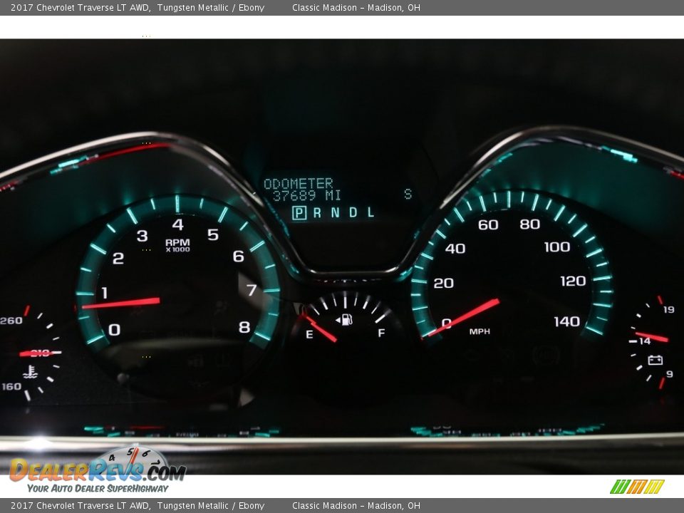 2017 Chevrolet Traverse LT AWD Tungsten Metallic / Ebony Photo #8