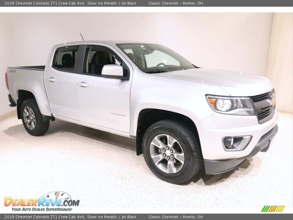 2018 Chevrolet Colorado Z71 Crew Cab 4x4 Silver Ice Metallic / Jet Black Photo #1