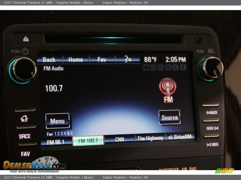 2017 Chevrolet Traverse LT AWD Tungsten Metallic / Ebony Photo #10