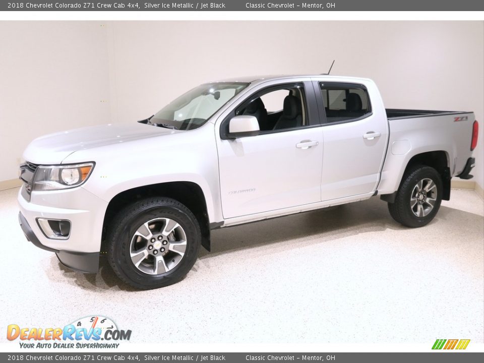 2018 Chevrolet Colorado Z71 Crew Cab 4x4 Silver Ice Metallic / Jet Black Photo #3