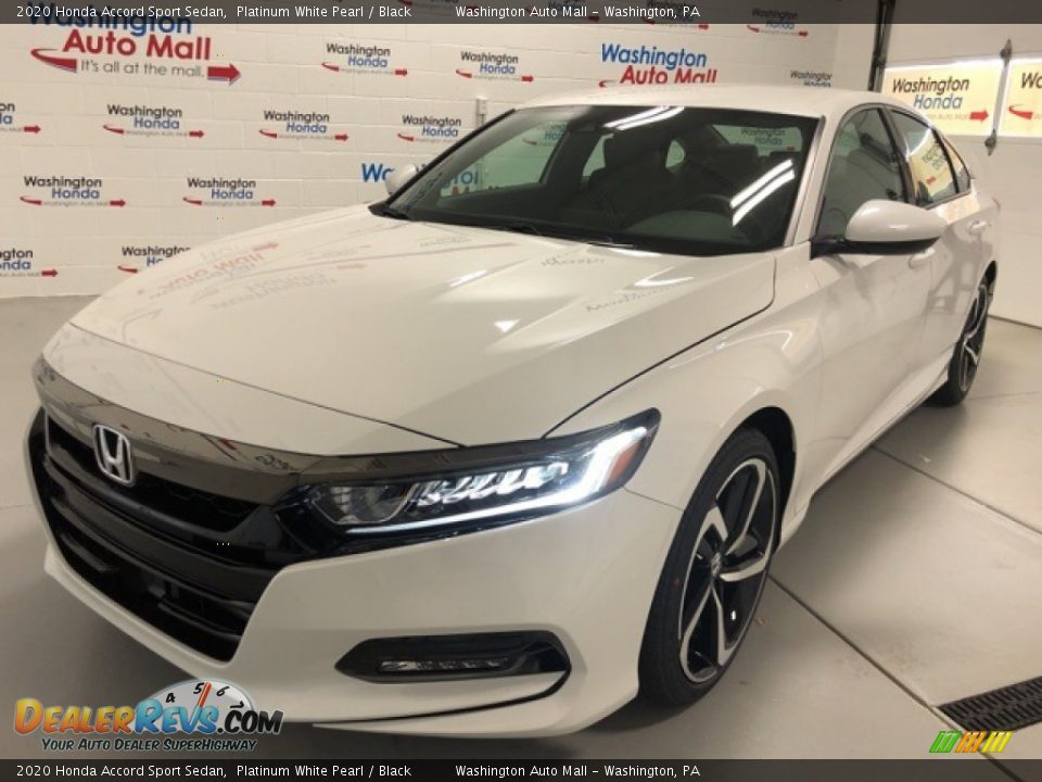 2020 Honda Accord Sport Sedan Platinum White Pearl / Black Photo #1