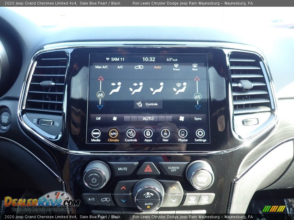 2020 Jeep Grand Cherokee Limited 4x4 Slate Blue Pearl / Black Photo #16