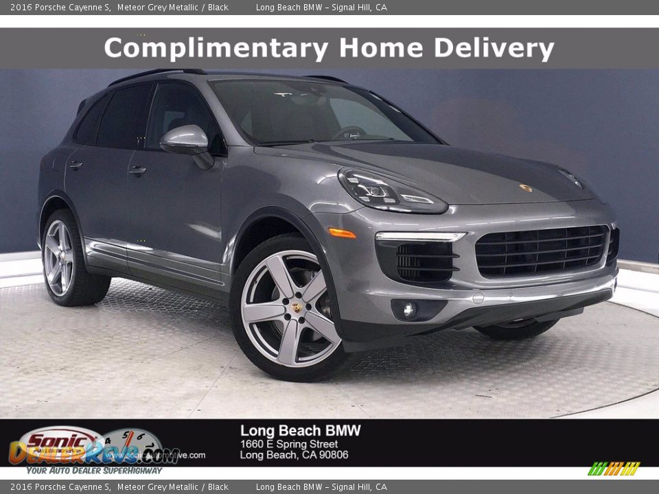 2016 Porsche Cayenne S Meteor Grey Metallic / Black Photo #1
