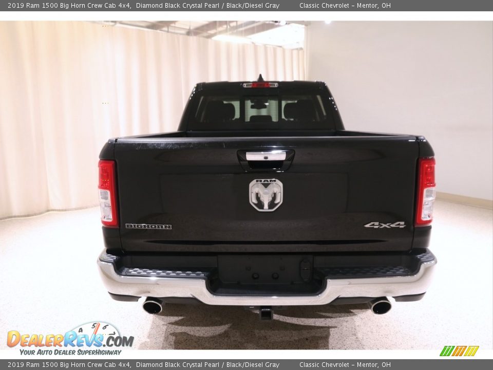 2019 Ram 1500 Big Horn Crew Cab 4x4 Diamond Black Crystal Pearl / Black/Diesel Gray Photo #20