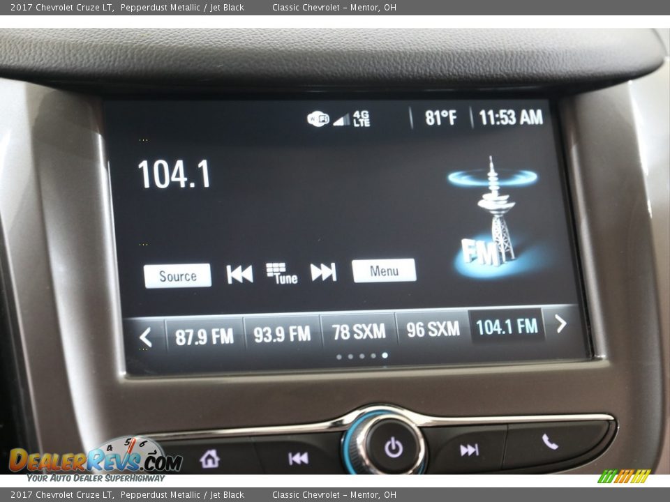 2017 Chevrolet Cruze LT Pepperdust Metallic / Jet Black Photo #9