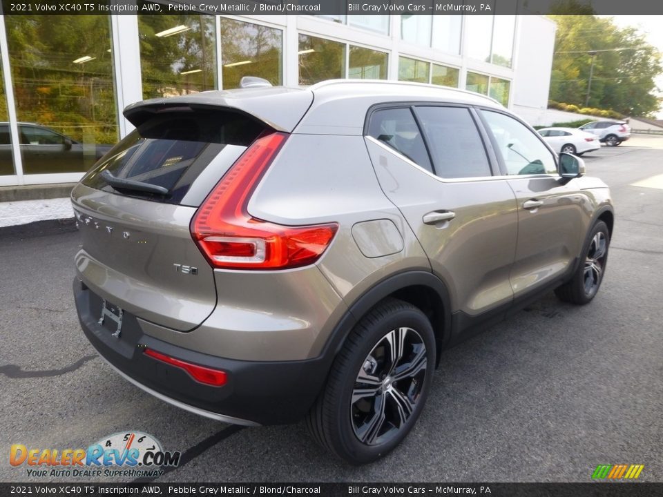2021 Volvo XC40 T5 Inscription AWD Pebble Grey Metallic / Blond/Charcoal Photo #2