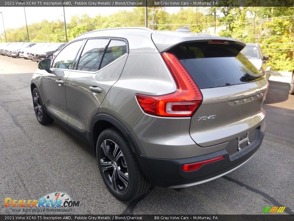 2021 Volvo XC40 T5 Inscription AWD Pebble Grey Metallic / Blond/Charcoal Photo #4