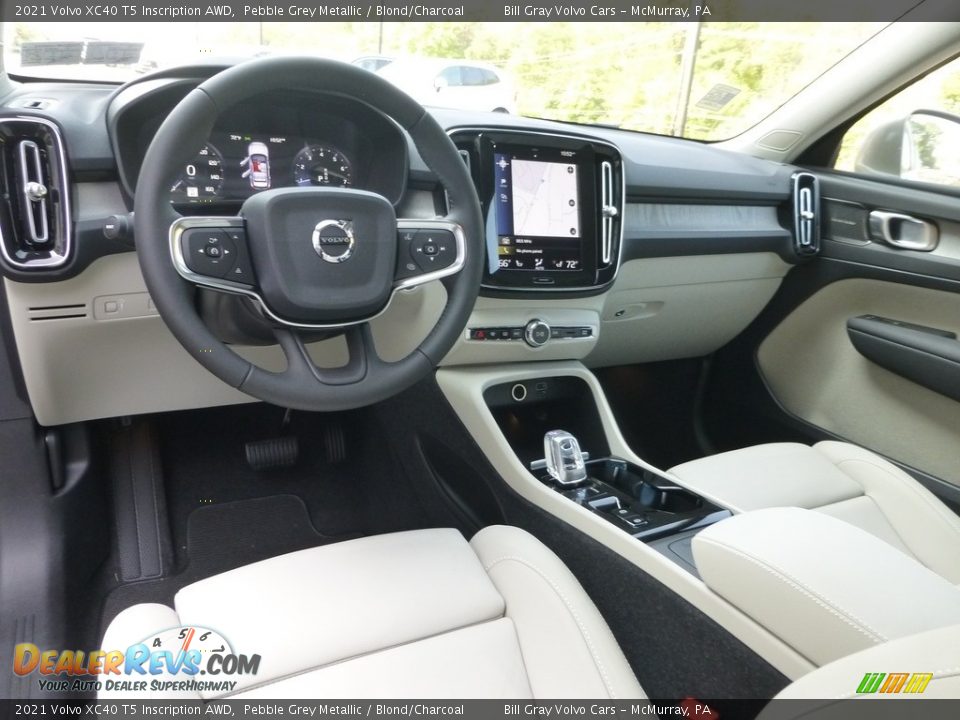 Blond/Charcoal Interior - 2021 Volvo XC40 T5 Inscription AWD Photo #9