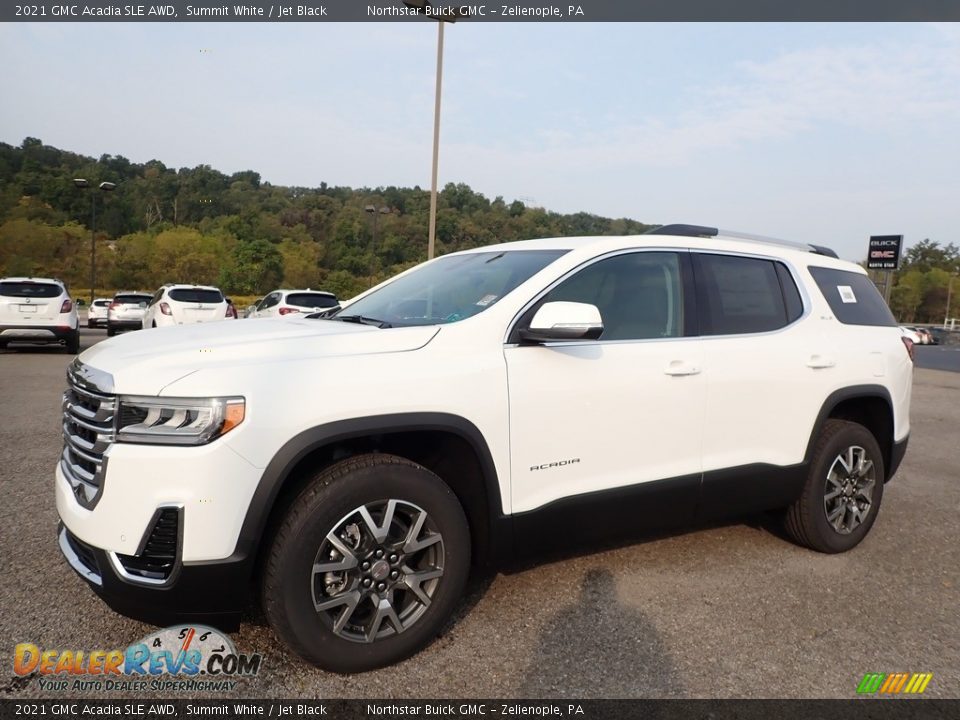 Summit White 2021 GMC Acadia SLE AWD Photo #1