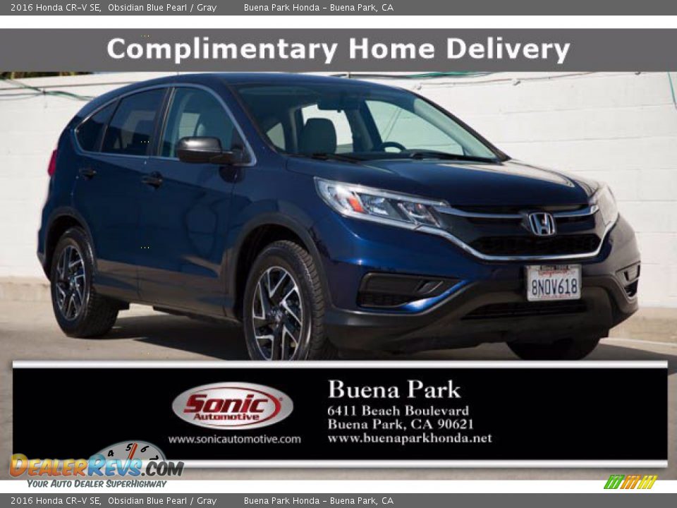 2016 Honda CR-V SE Obsidian Blue Pearl / Gray Photo #1