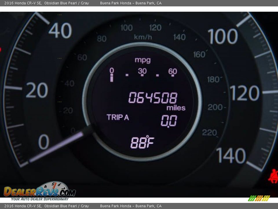 2016 Honda CR-V SE Obsidian Blue Pearl / Gray Photo #6