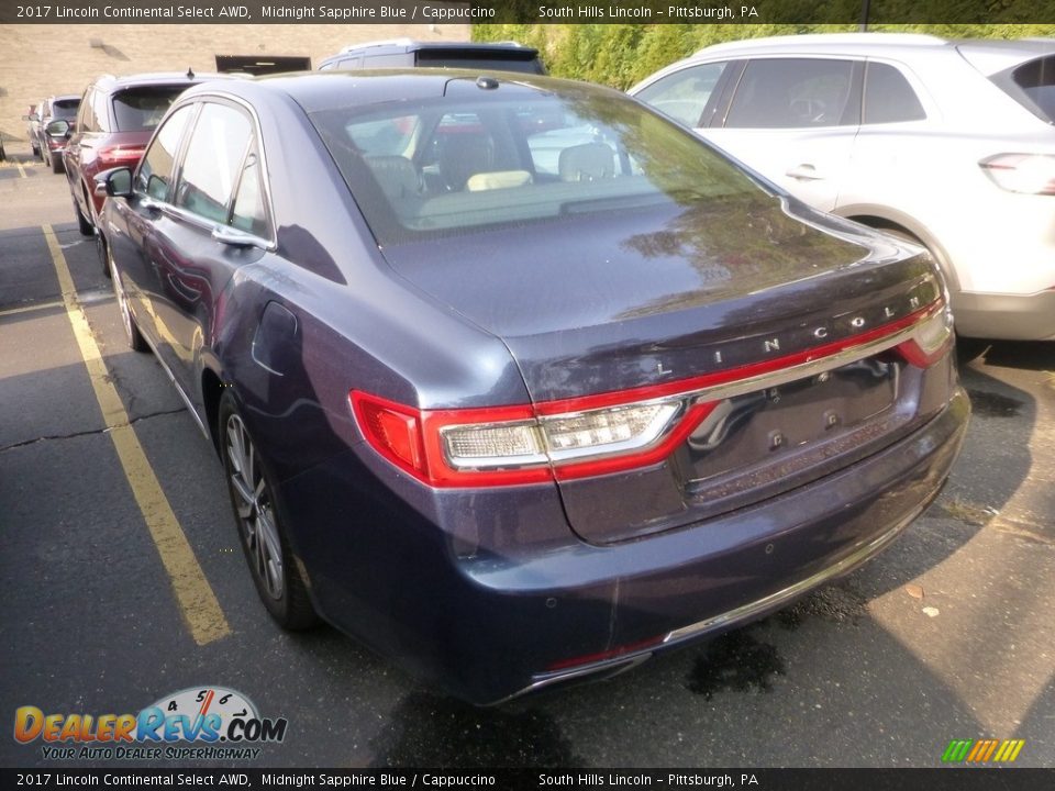 2017 Lincoln Continental Select AWD Midnight Sapphire Blue / Cappuccino Photo #2