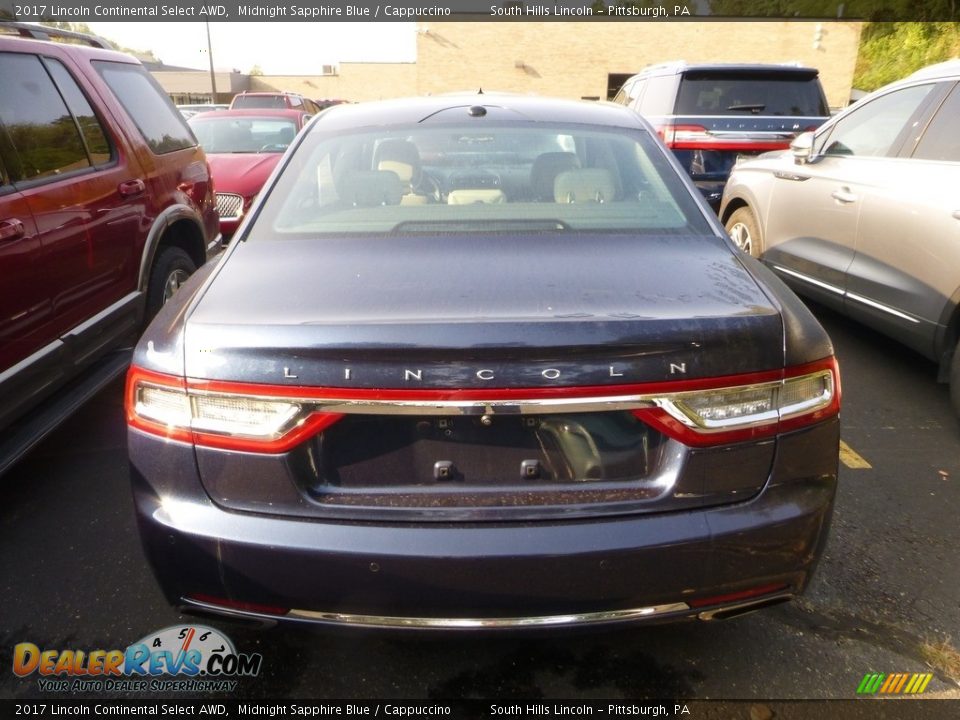 2017 Lincoln Continental Select AWD Midnight Sapphire Blue / Cappuccino Photo #3