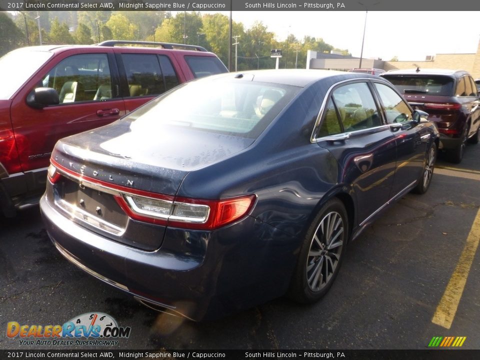 2017 Lincoln Continental Select AWD Midnight Sapphire Blue / Cappuccino Photo #4