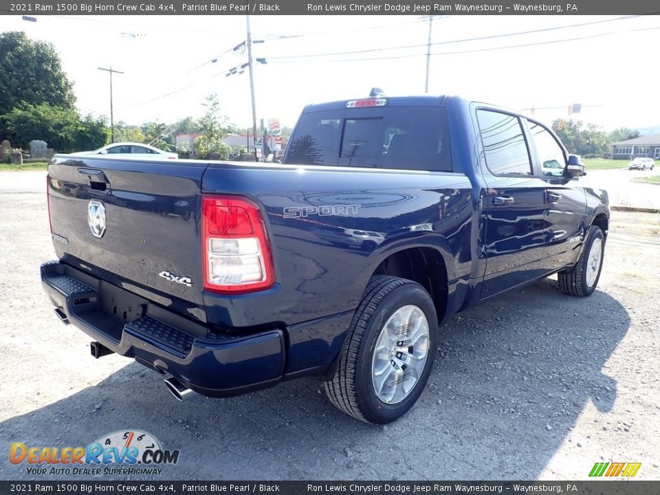 2021 Ram 1500 Big Horn Crew Cab 4x4 Patriot Blue Pearl / Black Photo #7