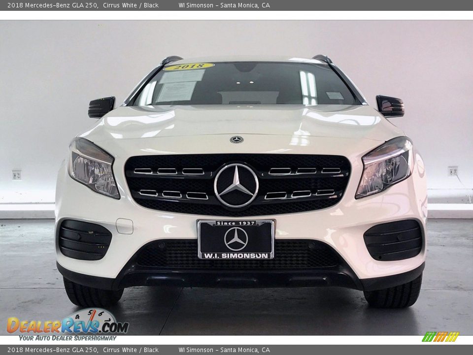 2018 Mercedes-Benz GLA 250 Cirrus White / Black Photo #2