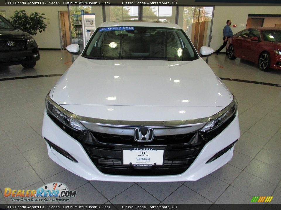2018 Honda Accord EX-L Sedan Platinum White Pearl / Black Photo #2