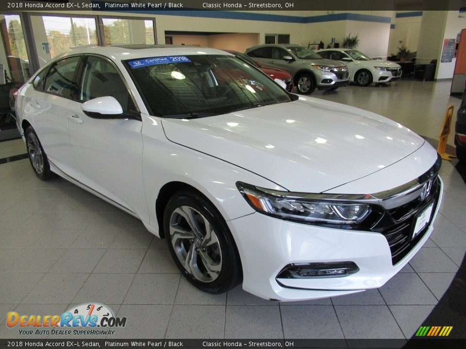 2018 Honda Accord EX-L Sedan Platinum White Pearl / Black Photo #3