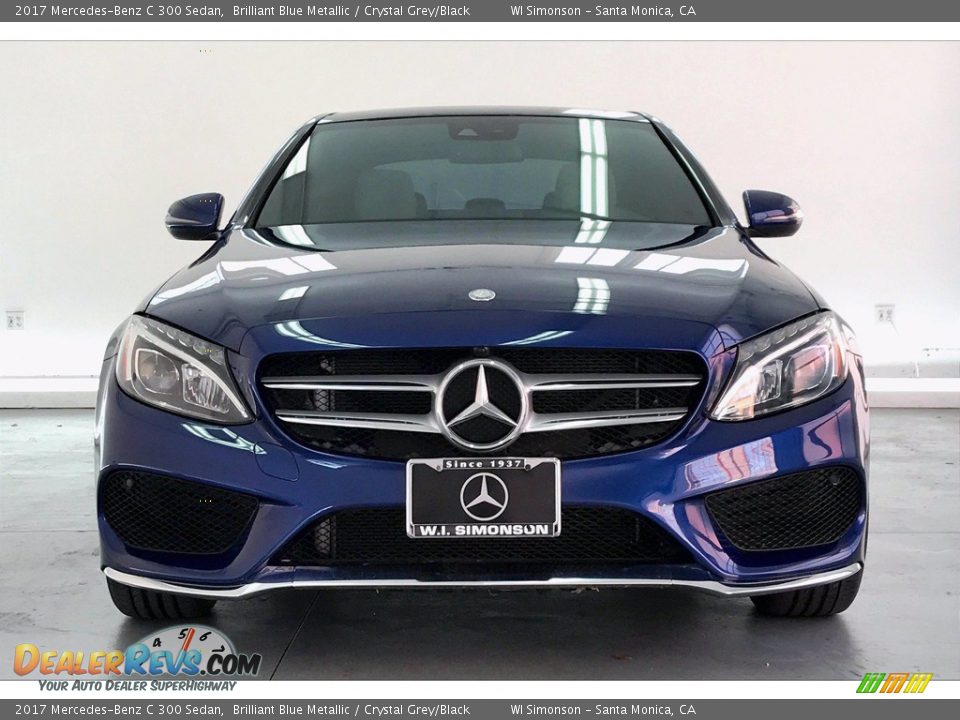 2017 Mercedes-Benz C 300 Sedan Brilliant Blue Metallic / Crystal Grey/Black Photo #2