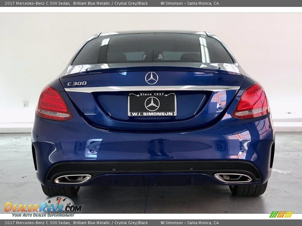 2017 Mercedes-Benz C 300 Sedan Brilliant Blue Metallic / Crystal Grey/Black Photo #3