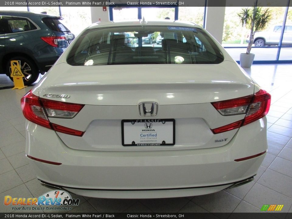 2018 Honda Accord EX-L Sedan Platinum White Pearl / Black Photo #8