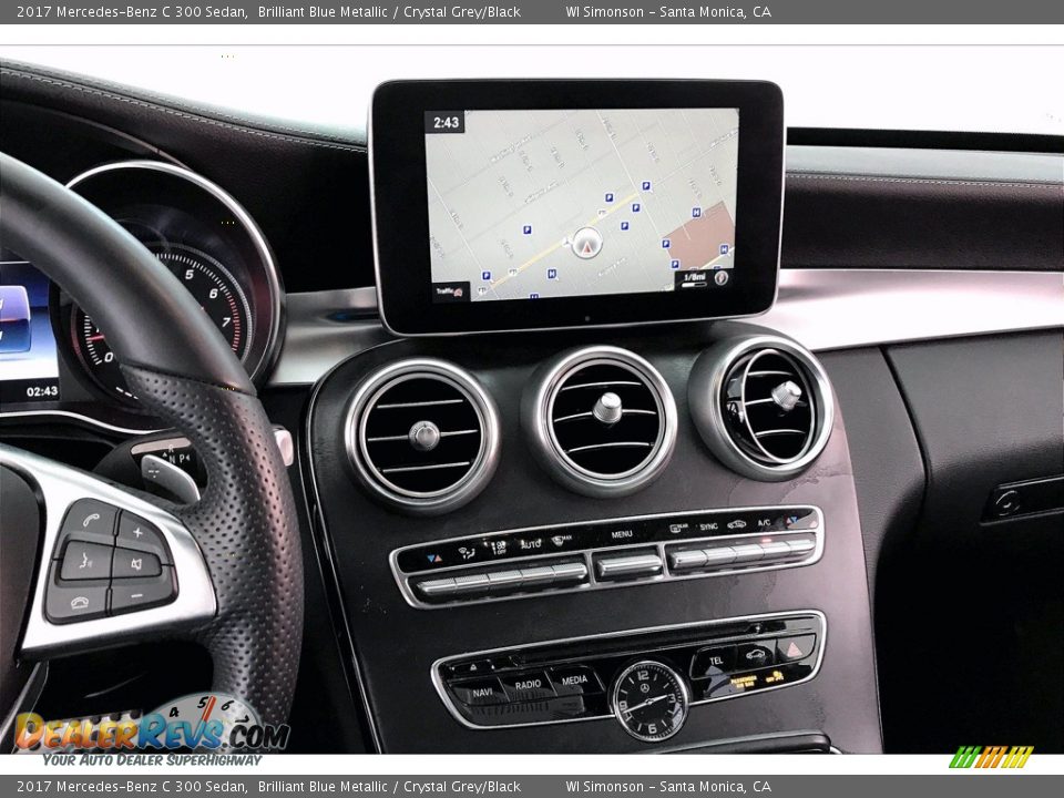 2017 Mercedes-Benz C 300 Sedan Brilliant Blue Metallic / Crystal Grey/Black Photo #5