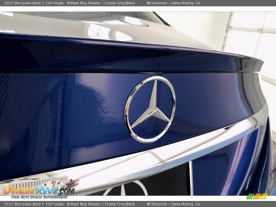 2017 Mercedes-Benz C 300 Sedan Brilliant Blue Metallic / Crystal Grey/Black Photo #7