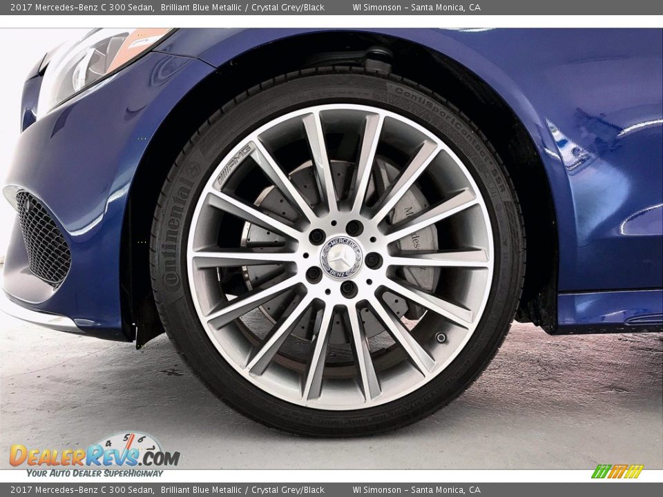 2017 Mercedes-Benz C 300 Sedan Brilliant Blue Metallic / Crystal Grey/Black Photo #8