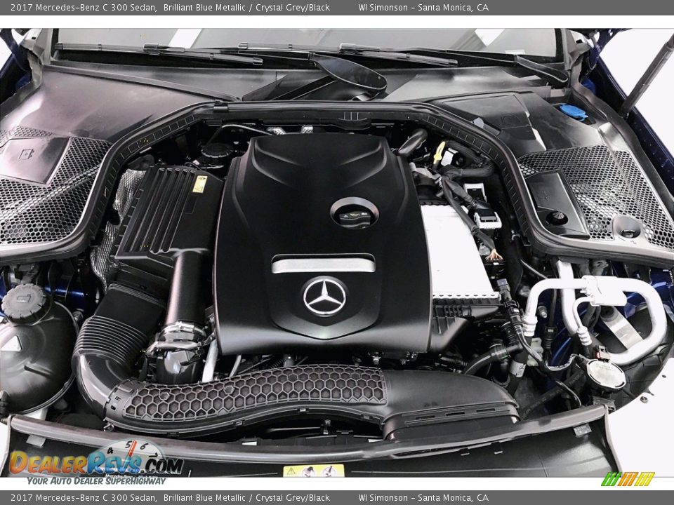 2017 Mercedes-Benz C 300 Sedan Brilliant Blue Metallic / Crystal Grey/Black Photo #9