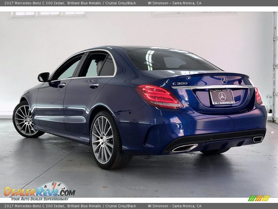 2017 Mercedes-Benz C 300 Sedan Brilliant Blue Metallic / Crystal Grey/Black Photo #10