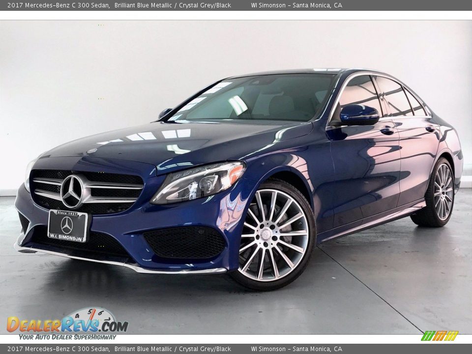 2017 Mercedes-Benz C 300 Sedan Brilliant Blue Metallic / Crystal Grey/Black Photo #12