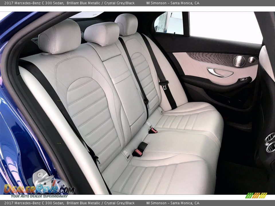 2017 Mercedes-Benz C 300 Sedan Brilliant Blue Metallic / Crystal Grey/Black Photo #13