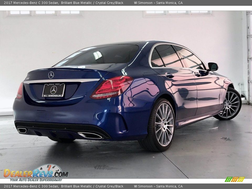 2017 Mercedes-Benz C 300 Sedan Brilliant Blue Metallic / Crystal Grey/Black Photo #16