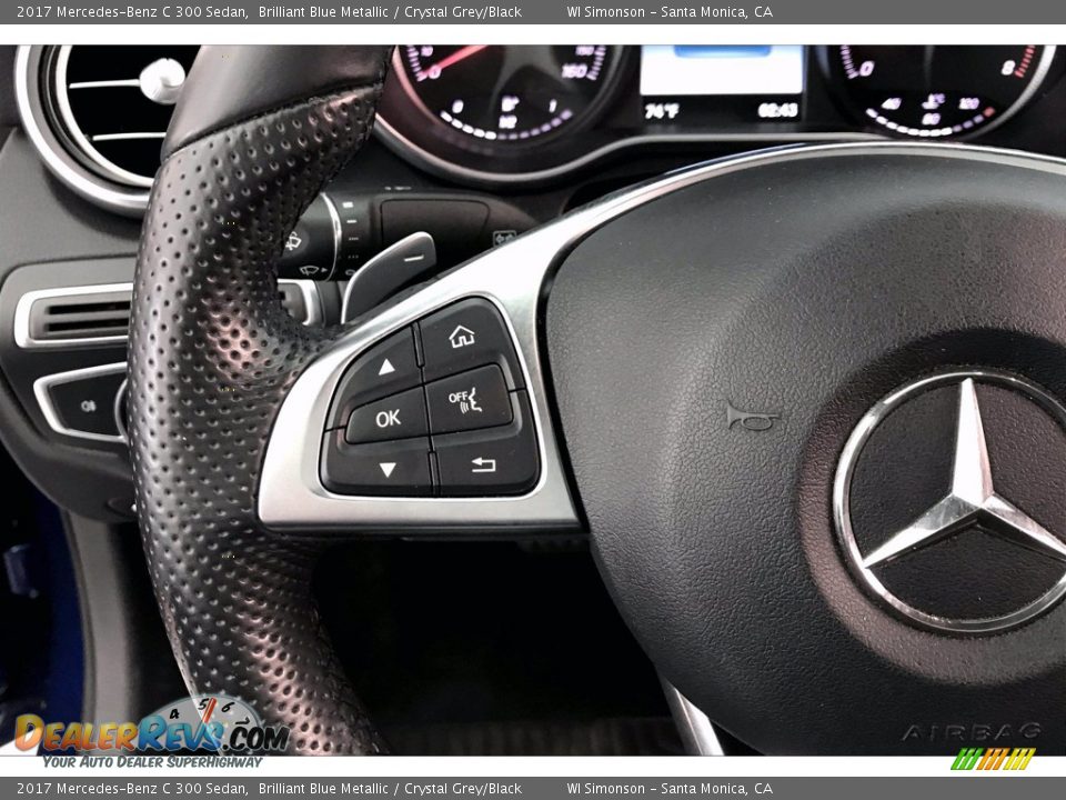 2017 Mercedes-Benz C 300 Sedan Brilliant Blue Metallic / Crystal Grey/Black Photo #18