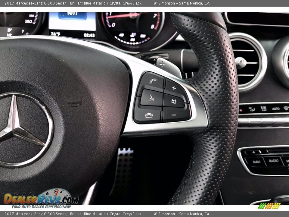 2017 Mercedes-Benz C 300 Sedan Brilliant Blue Metallic / Crystal Grey/Black Photo #19