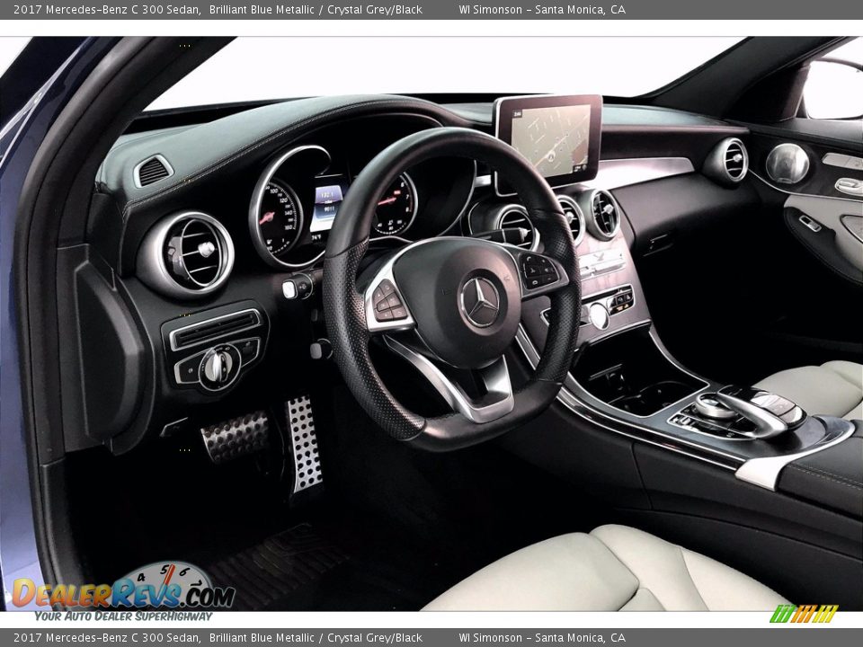 2017 Mercedes-Benz C 300 Sedan Brilliant Blue Metallic / Crystal Grey/Black Photo #22