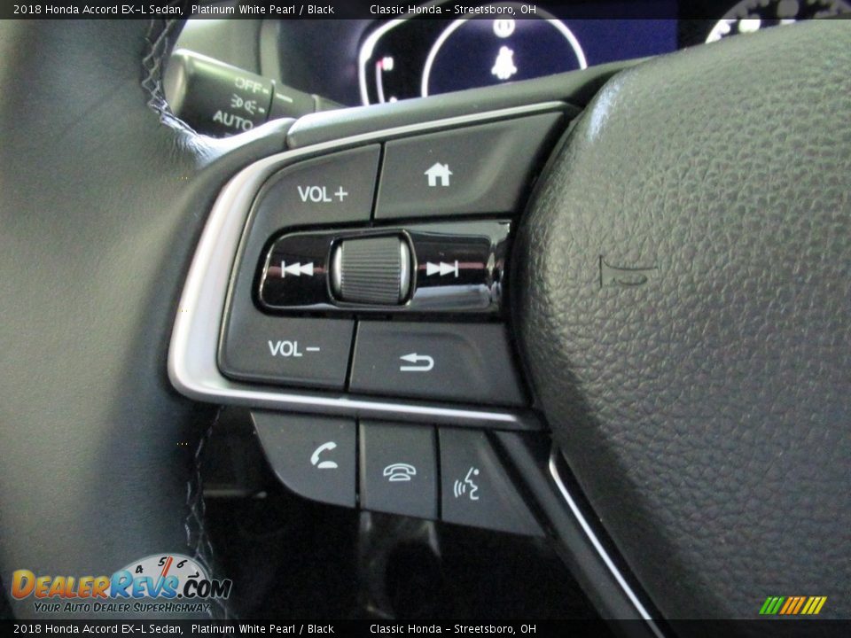 2018 Honda Accord EX-L Sedan Platinum White Pearl / Black Photo #31