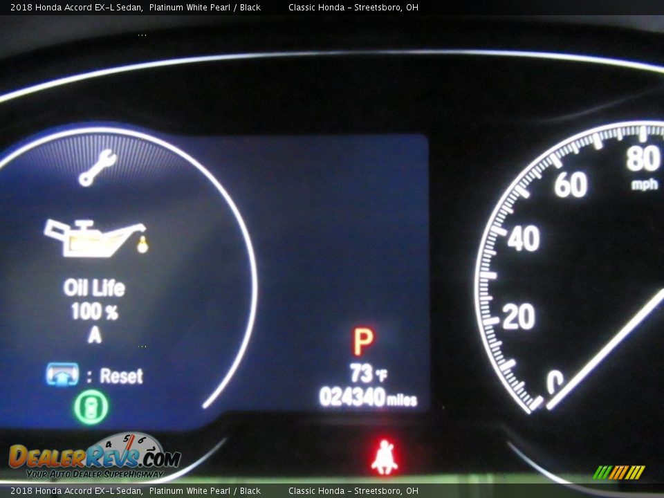 2018 Honda Accord EX-L Sedan Platinum White Pearl / Black Photo #33