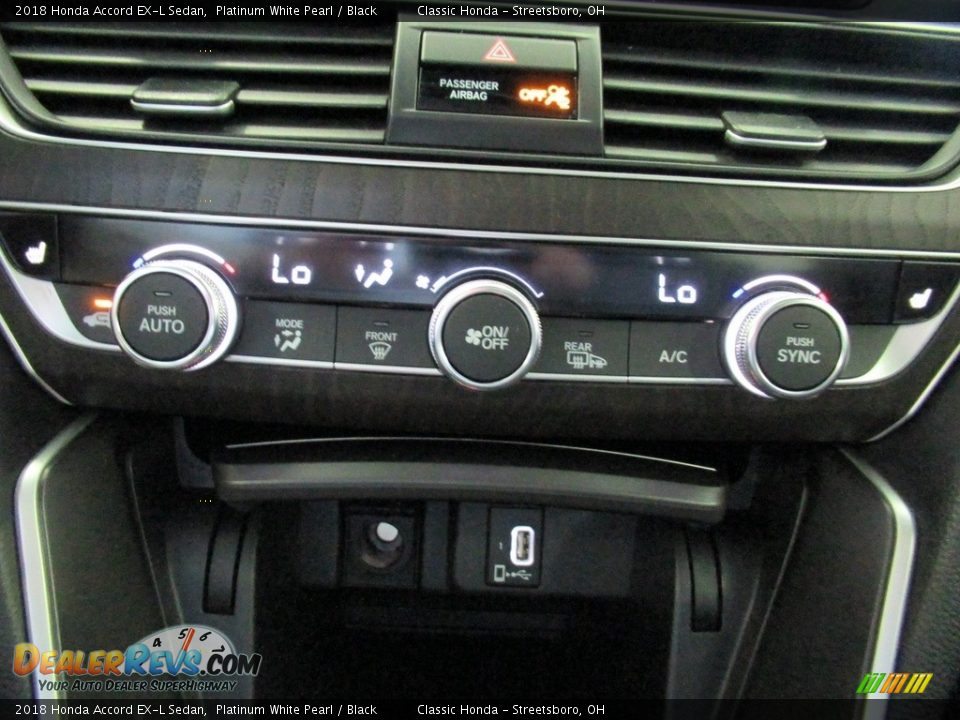 2018 Honda Accord EX-L Sedan Platinum White Pearl / Black Photo #35
