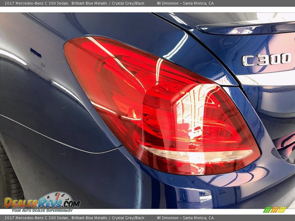 2017 Mercedes-Benz C 300 Sedan Brilliant Blue Metallic / Crystal Grey/Black Photo #26
